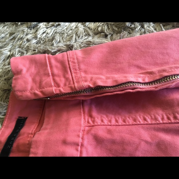 Zara Cropped Bright Pink Trousers - Picture 4 of 6